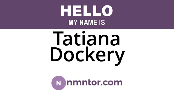 Tatiana Dockery
