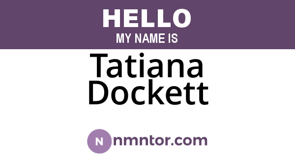Tatiana Dockett