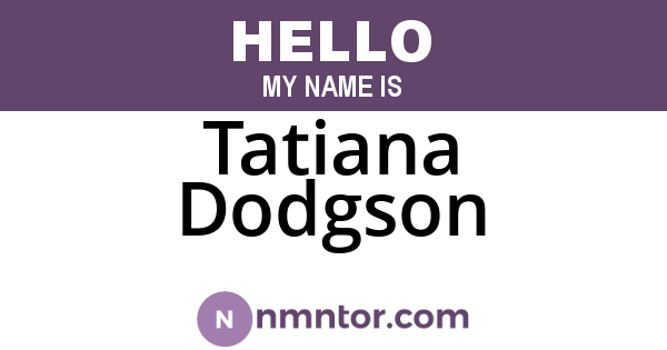 Tatiana Dodgson