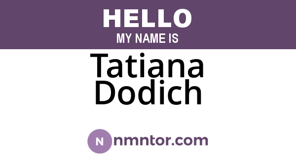 Tatiana Dodich