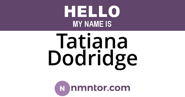 Tatiana Dodridge