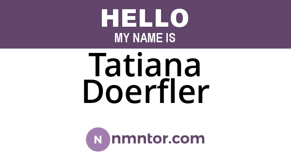 Tatiana Doerfler