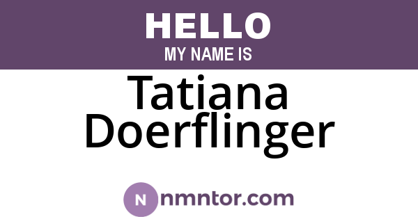 Tatiana Doerflinger