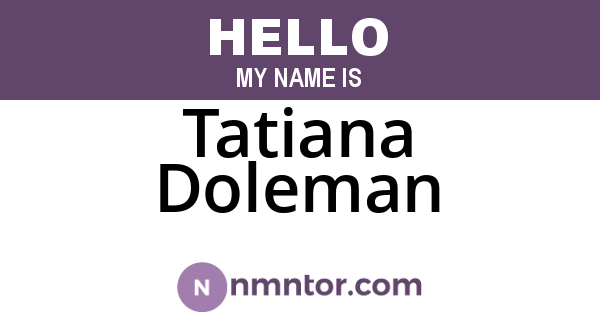 Tatiana Doleman