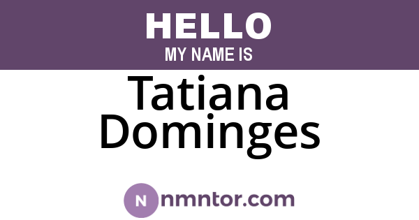 Tatiana Dominges