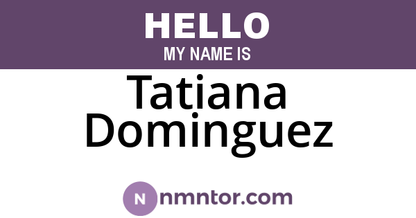 Tatiana Dominguez