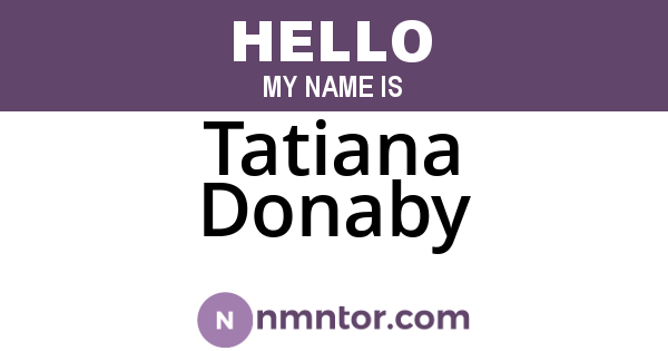 Tatiana Donaby