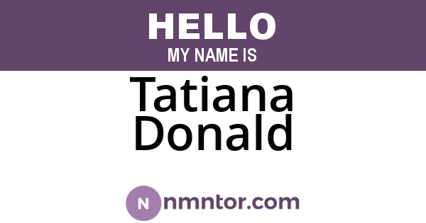 Tatiana Donald