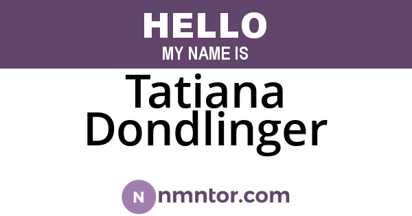 Tatiana Dondlinger