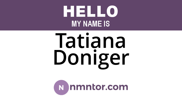 Tatiana Doniger