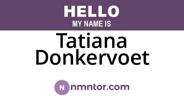 Tatiana Donkervoet