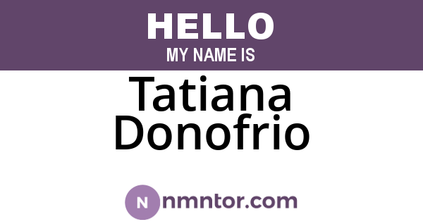 Tatiana Donofrio