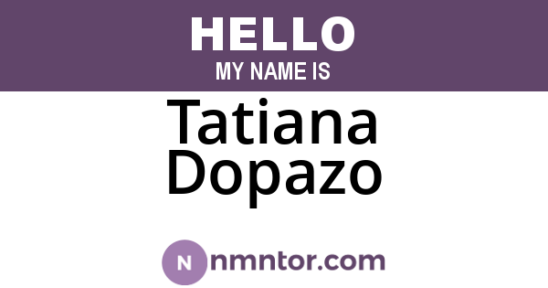 Tatiana Dopazo
