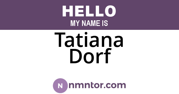 Tatiana Dorf