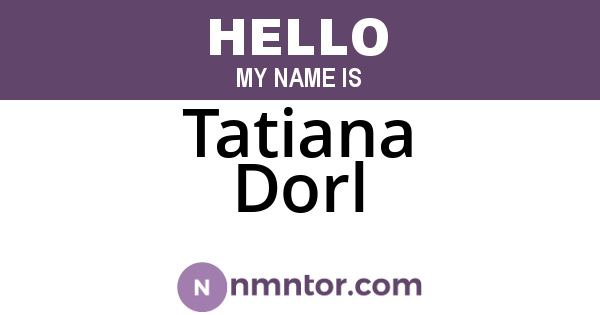 Tatiana Dorl