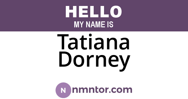 Tatiana Dorney