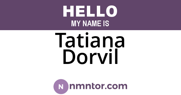Tatiana Dorvil