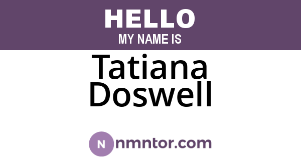 Tatiana Doswell