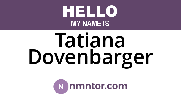 Tatiana Dovenbarger