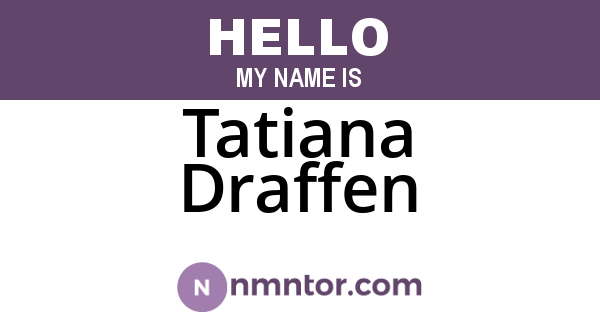 Tatiana Draffen