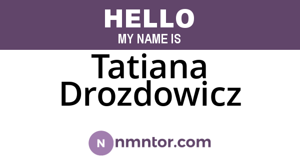Tatiana Drozdowicz