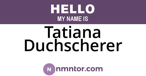 Tatiana Duchscherer