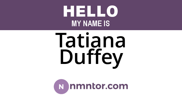 Tatiana Duffey