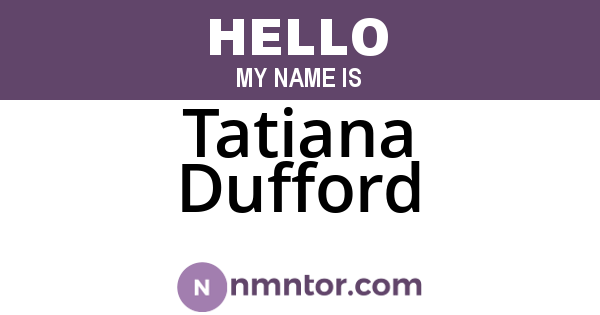 Tatiana Dufford