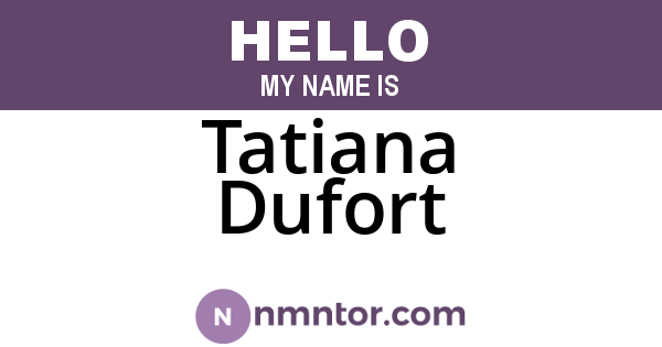 Tatiana Dufort