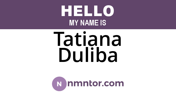 Tatiana Duliba