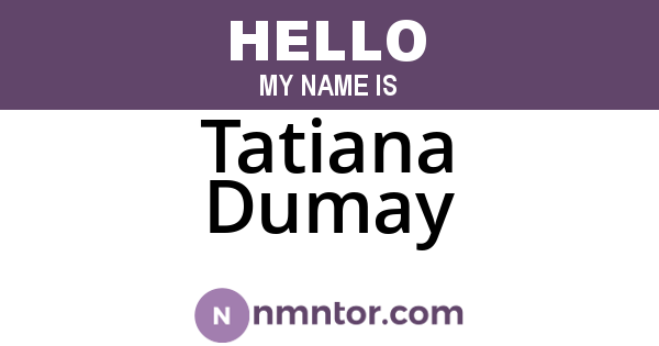 Tatiana Dumay
