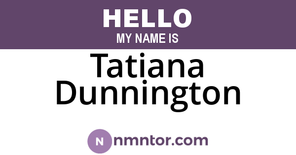 Tatiana Dunnington