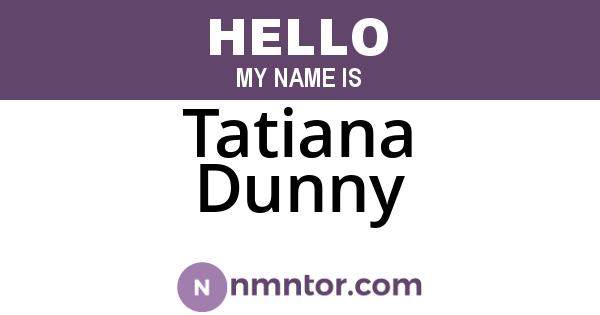 Tatiana Dunny