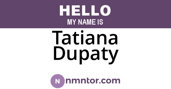 Tatiana Dupaty