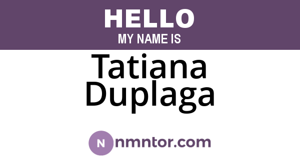 Tatiana Duplaga