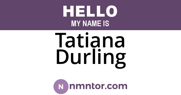 Tatiana Durling