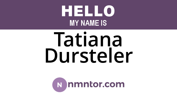 Tatiana Dursteler