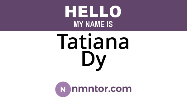 Tatiana Dy