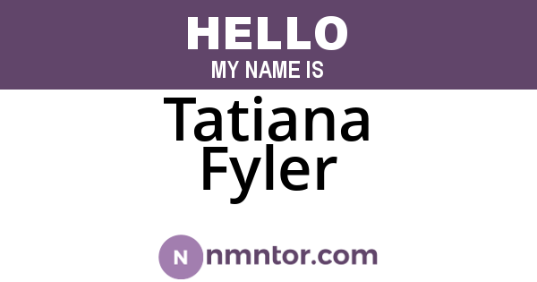 Tatiana Fyler
