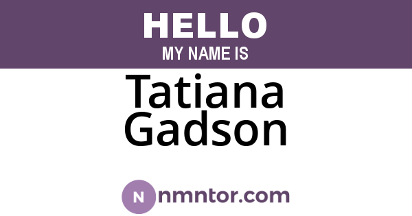 Tatiana Gadson