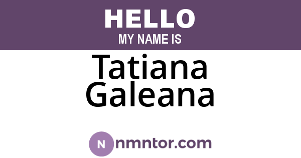 Tatiana Galeana