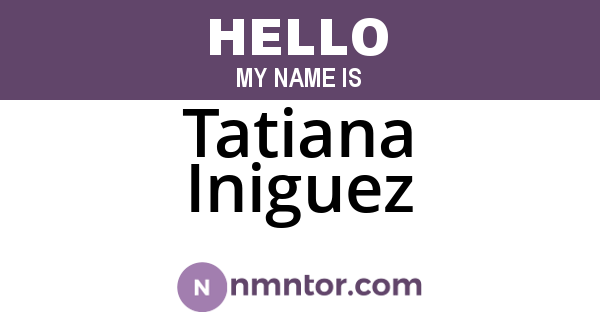 Tatiana Iniguez