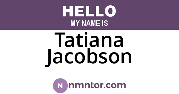 Tatiana Jacobson