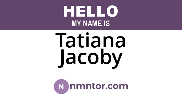 Tatiana Jacoby