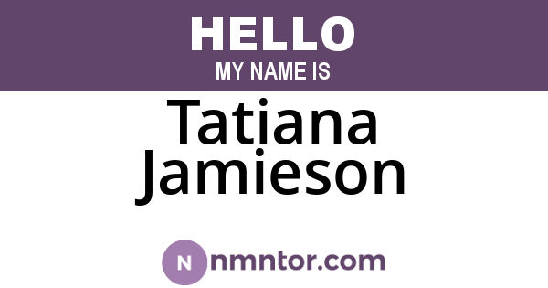 Tatiana Jamieson