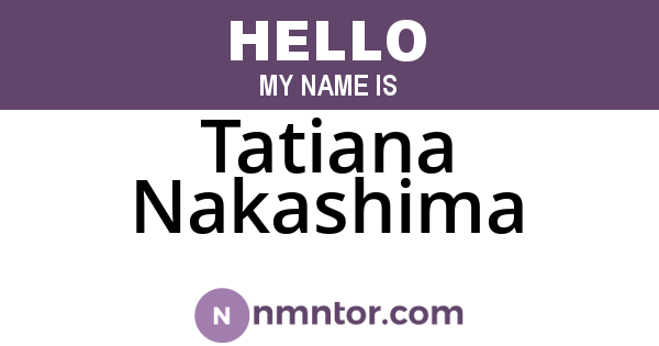 Tatiana Nakashima