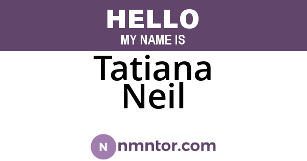 Tatiana Neil
