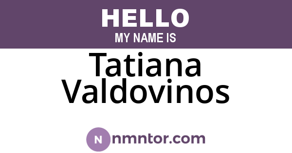 Tatiana Valdovinos