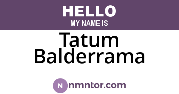Tatum Balderrama