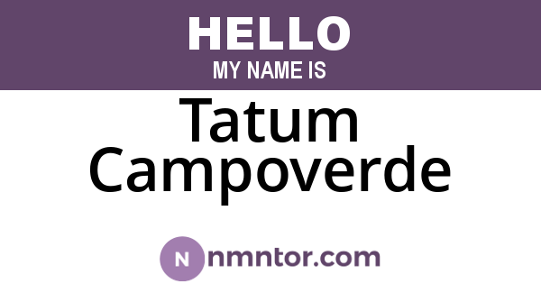 Tatum Campoverde